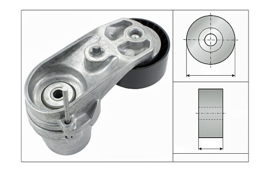 Tensioner Lever, v-ribbed belt 534043310 Ina