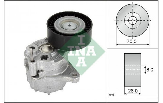 Tensioner Lever, v-ribbed belt 534048110 Ina