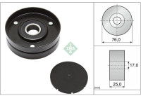Tensioner pulley, Poly V-belt 531 1055 10 Ina