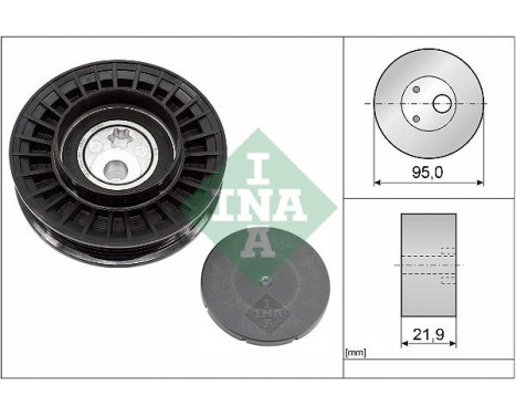 Tensioner pulley, Poly V-belt 531096310 Ina