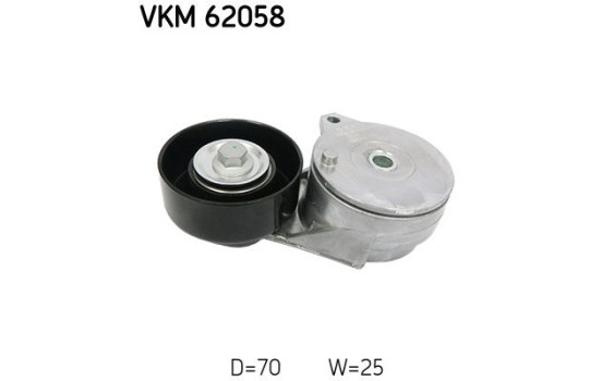 Tensioner pulley, Poly V-belt VKM 62058 SKF