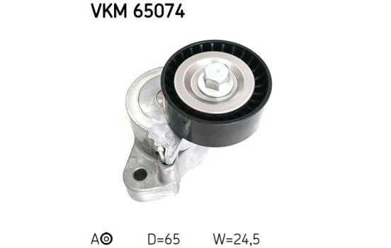 Tensioner pulley, Poly V-belt VKM 65074 SKF