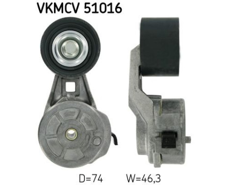 Tensioner pulley, Poly V-belt VKMCV 51016 SKF