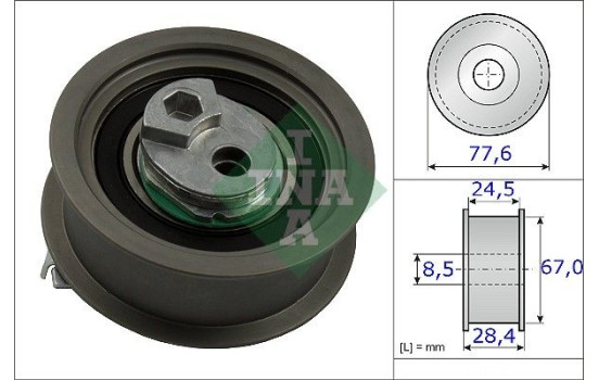 Tensioner Pulley, timing belt 531 0851 10 Ina