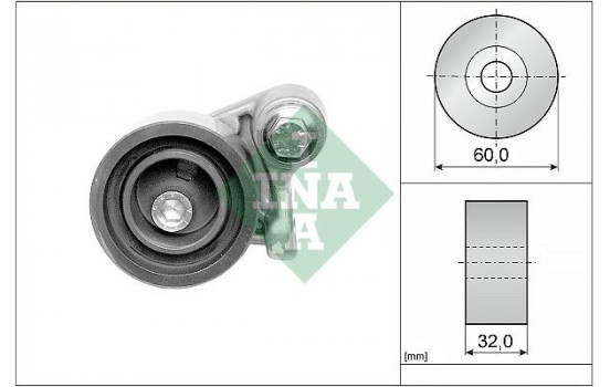 Tensioner Pulley, timing belt 531037710 Ina