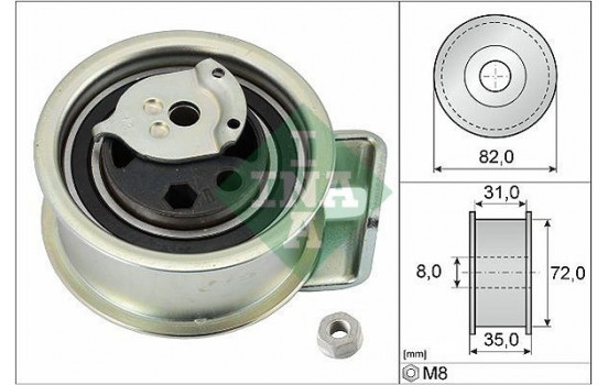 Tensioner Pulley, timing belt 531039620 Ina