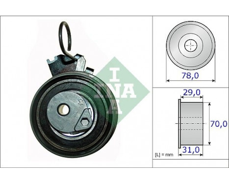 Tensioner Pulley, timing belt 531053210 Ina