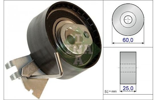 Tensioner Pulley, timing belt 531057210 Ina