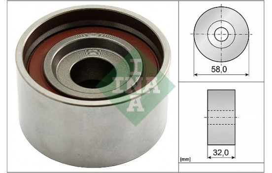 Tensioner Pulley, timing belt 531058210 Ina