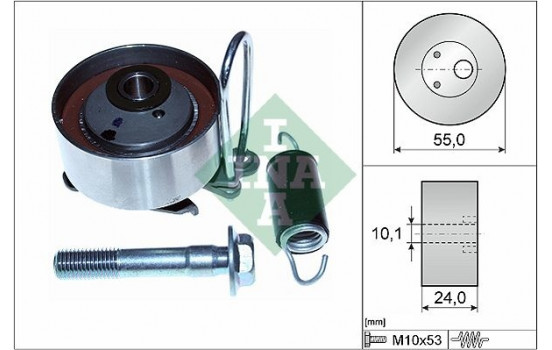 Tensioner Pulley, timing belt 531058410 Ina