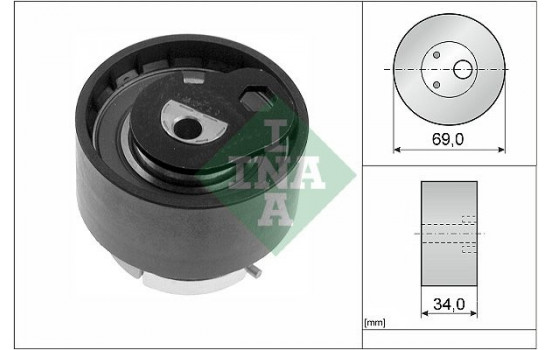 Tensioner Pulley, timing belt 531077110 Ina