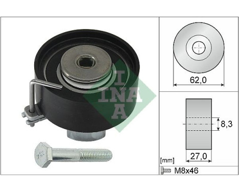 Tensioner Pulley, timing belt 531081310 Ina