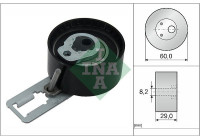 Tensioner Pulley, timing belt 531085010 Ina