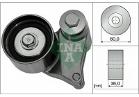 Tensioner Pulley, timing belt 531087510 Ina