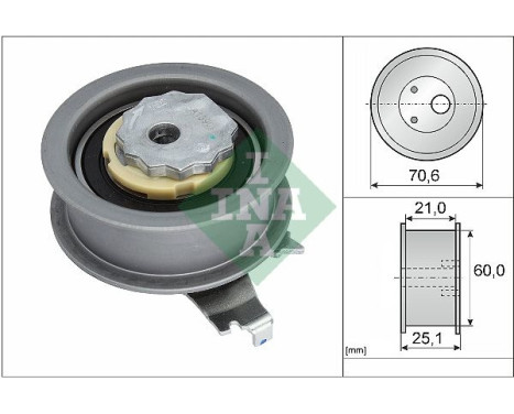 Tensioner Pulley, timing belt 531094010 Ina