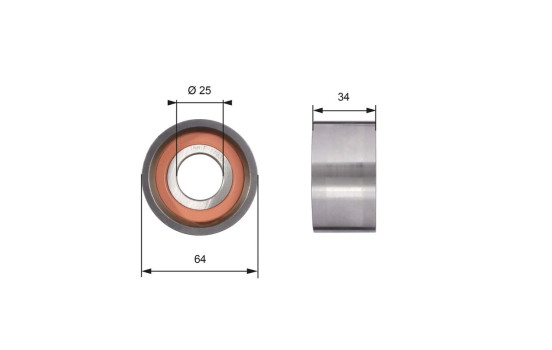 Tensioner Pulley, timing belt PowerGrip® T41234 Gates