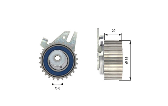 Tensioner Pulley, timing belt PowerGrip® T43043 Gates