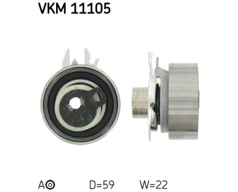 Tensioner Pulley, timing belt VKM 11105 SKF
