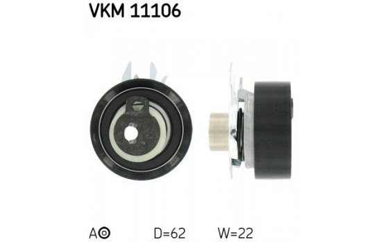 Tensioner Pulley, timing belt VKM 11106 SKF