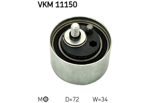 Tensioner Pulley, timing belt VKM 11150 SKF