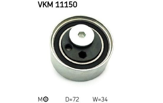 Tensioner Pulley, timing belt VKM 11150 SKF, Image 2