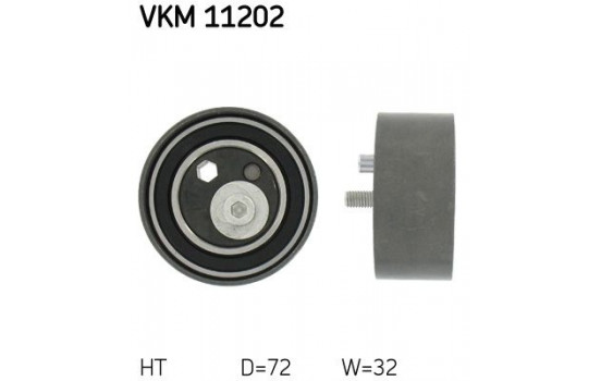 Tensioner Pulley, timing belt VKM 11202 SKF