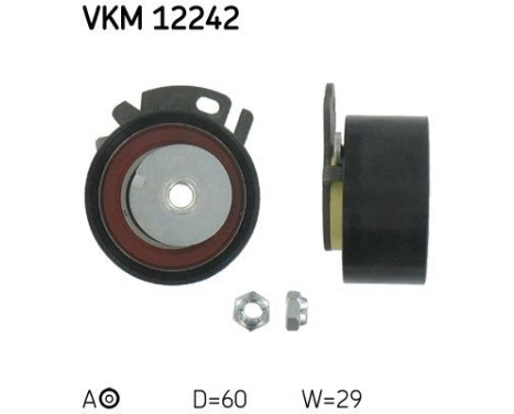 Tensioner Pulley, timing belt VKM 12242 SKF