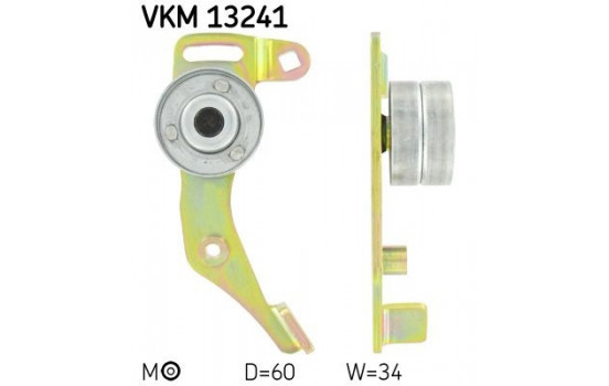 Tensioner Pulley, timing belt VKM 13241 SKF