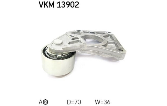 Tensioner Pulley, timing belt VKM 13902 SKF, Image 2