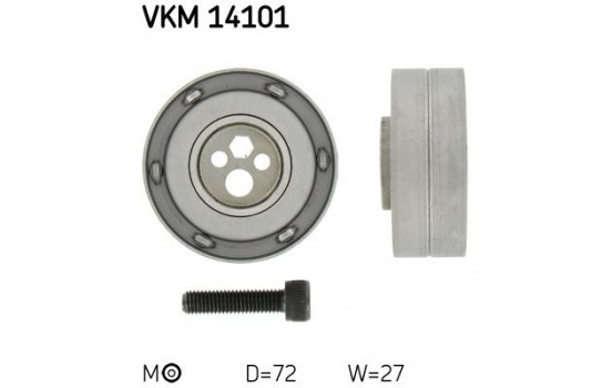 Tensioner Pulley, timing belt VKM 14101 SKF