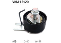 Tensioner pulley, timing belt VKM 15120 SKF
