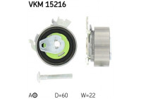 Tensioner Pulley, timing belt VKM 15216 SKF