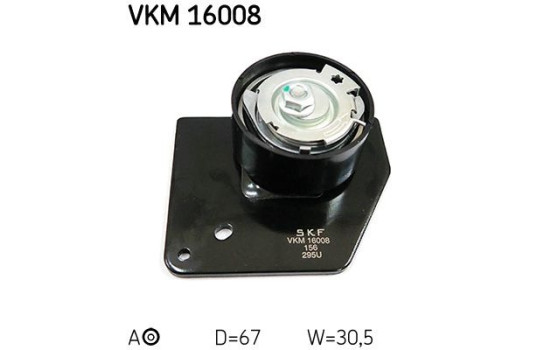 Tensioner Pulley, timing belt VKM 16008 SKF