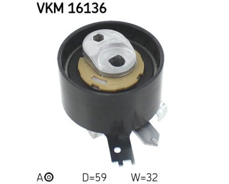 Tensioner Pulley, timing belt VKM 16136 SKF