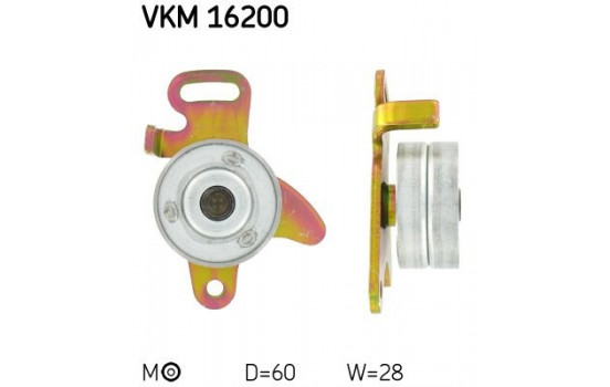 Tensioner Pulley, timing belt VKM 16200 SKF