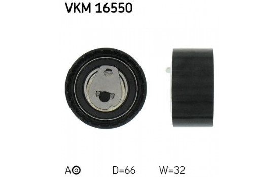 Tensioner Pulley, timing belt VKM 16550 SKF