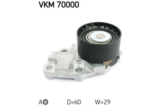 Tensioner Pulley, timing belt VKM 70000 SKF
