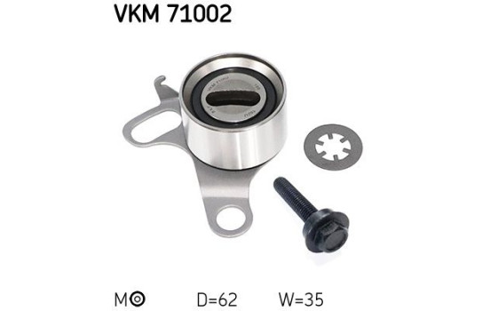 Tensioner Pulley, timing belt VKM 71002 SKF