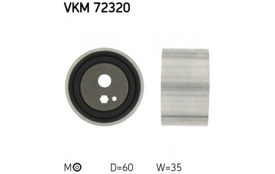 Tensioner Pulley, timing belt VKM 72320 SKF