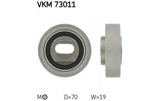 Tensioner Pulley, timing belt VKM 73011 SKF