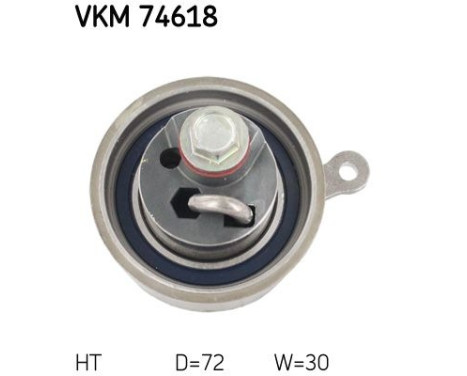 Tensioner Pulley, timing belt VKM 74618 SKF