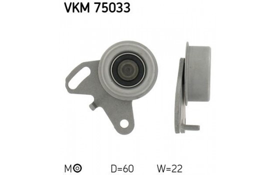 Tensioner Pulley, timing belt VKM 75033 SKF