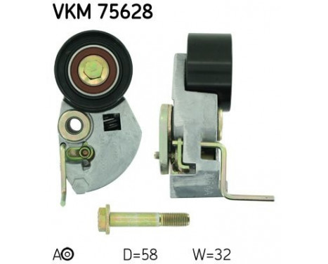 Tensioner Pulley, timing belt VKM 75628 SKF