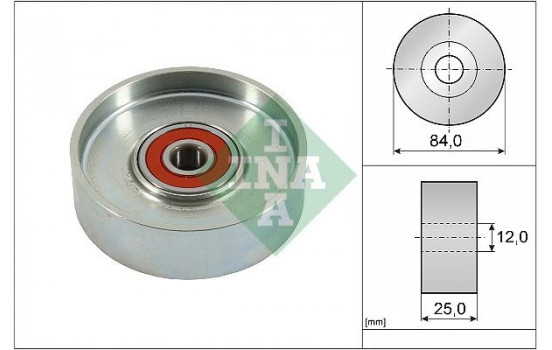 Tensioner Pulley, v-ribbed belt 531 0936 10 Ina