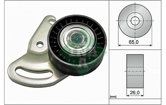 Tensioner Pulley, v-ribbed belt 531059130 Ina