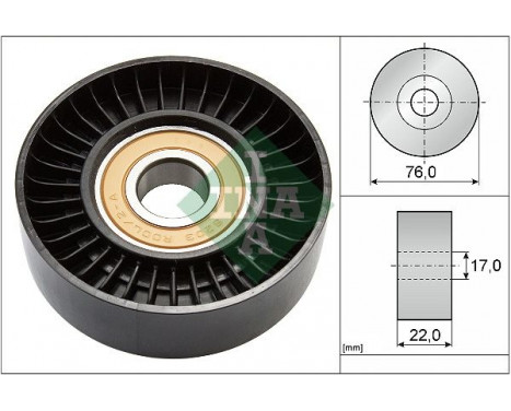 Tensioner Pulley, v-ribbed belt 531067730 Ina, Image 2