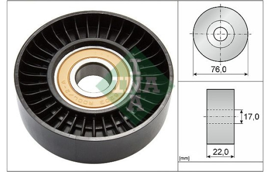 Tensioner Pulley, v-ribbed belt 531067730 Ina, Image 2