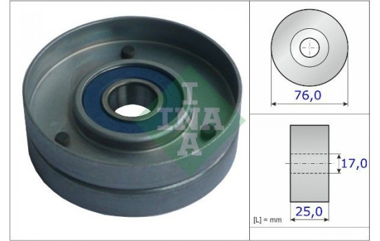 Tensioner Pulley, v-ribbed belt 531075130 Ina