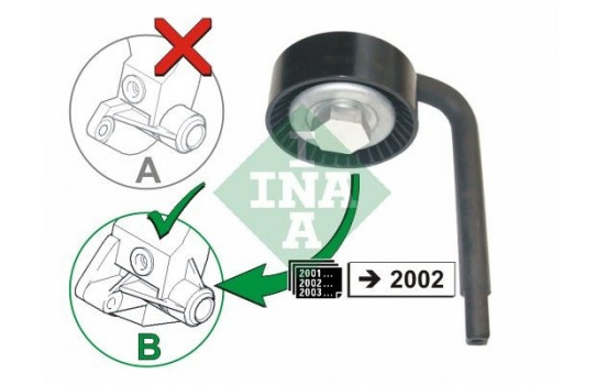 Tensioner Pulley, v-ribbed belt 531079010 Ina