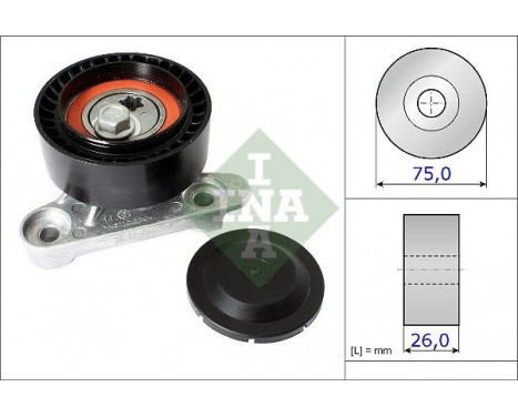 Tensioner Pulley, v-ribbed belt 531087110 Ina